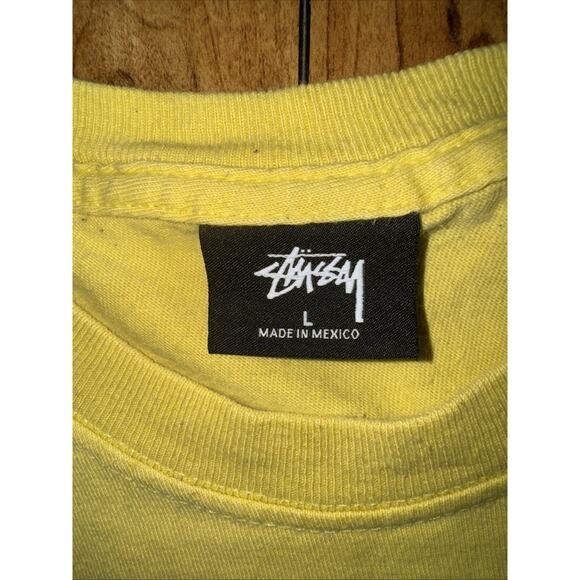 Stussy 40th Anniversary Irises Graphic T-Shirt 1980–2020 Yellow Size Large 22x26 - Picture 3 of 3